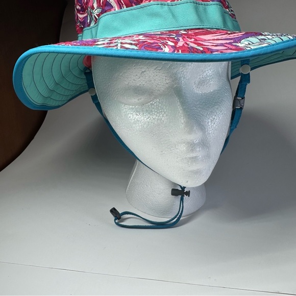Sunday Afternoons Sun Hat Girls Spring Bliss Strap Pink Blue Floral UPF 50 NEW L - Picture 2 of 11
